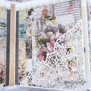 Jane Austin interactive scrapbook mini album, using the 3D Flip-fold blank mini album base and inserts by Heartfelt Creations. #mothersday #scrapbook #photoalbum #giftsforher