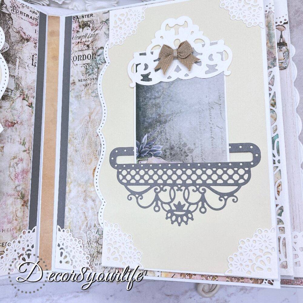 Jane Austin interactive scrapbook mini album, using the 3D Flip-fold blank mini album base and inserts by Heartfelt Creations. #mothersday #scrapbook #photoalbum #giftsforher