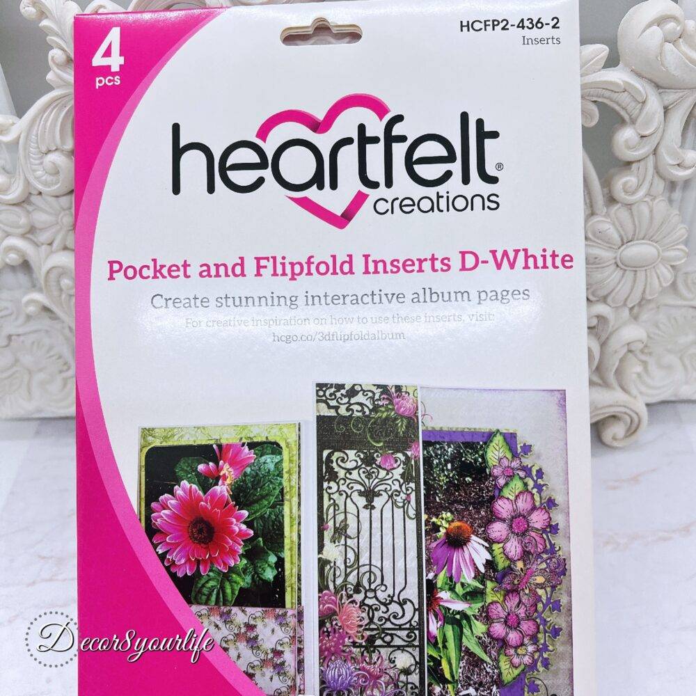 Heartfelt Creations Pocket and Flip-Fold Inserts showcasing various styles and configurations, demonstrating their application in interactive albums and cards.