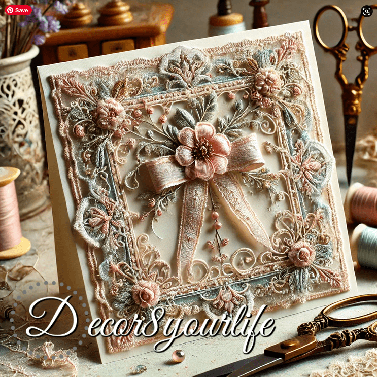 How to Make Beautiful Shabby Chic & Vintage-Inspired Cards Using Embroidered Trims