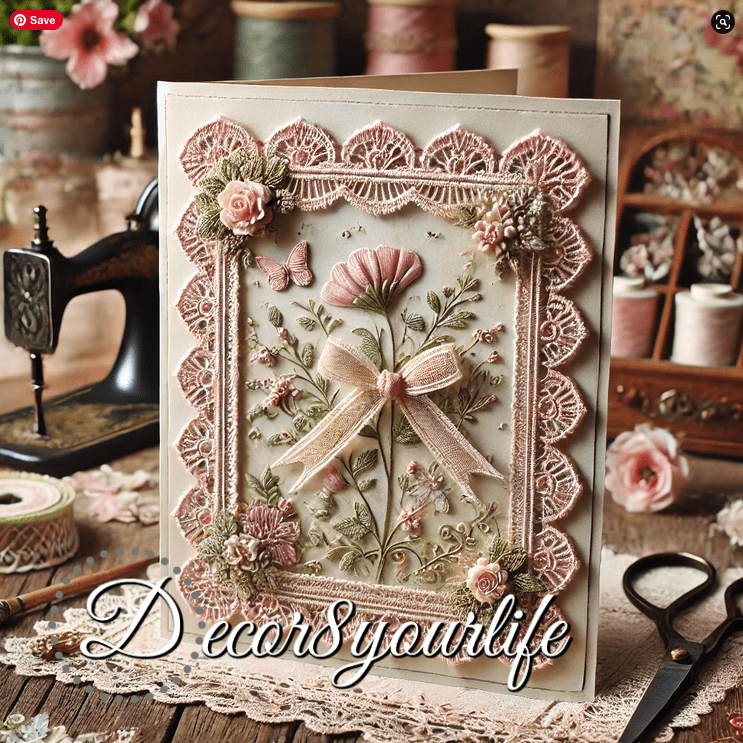 How to Make Beautiful Shabby Chic & Vintage-Inspired Cards Using Embroidered Trims