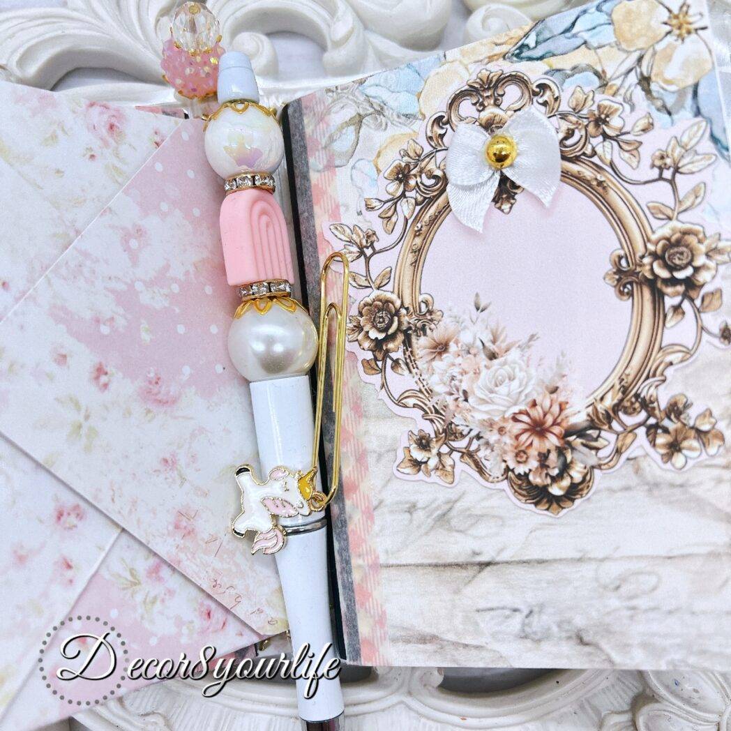 Shabby Chic Laminated Traveler's Notebook with Altered Inserts