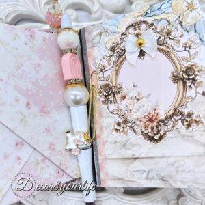 Shabby Chic Laminated Traveler's Notebook with Altered Inserts