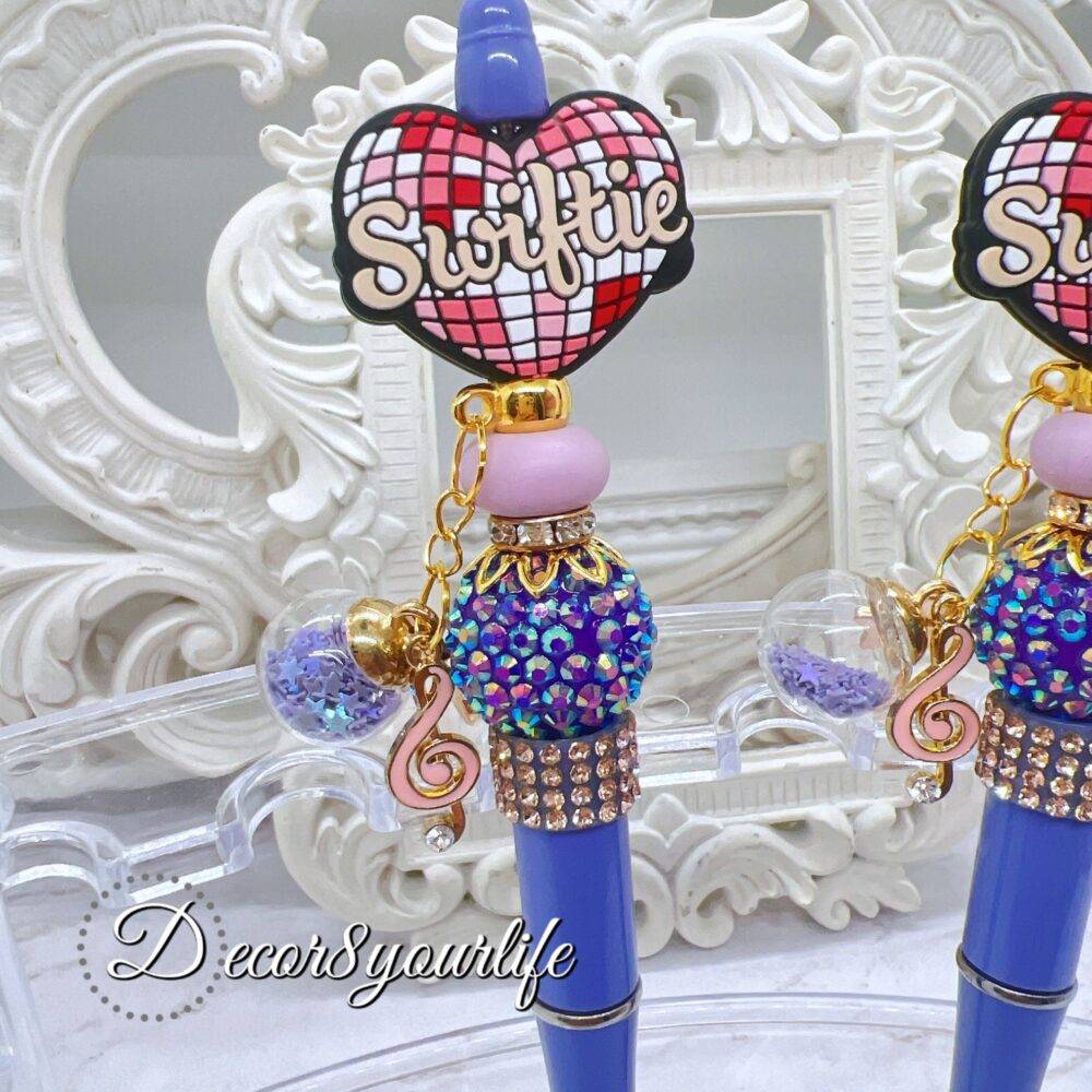 Taylor Swift Inspired Beaded Pen. The perfect writing accessory for swifties.