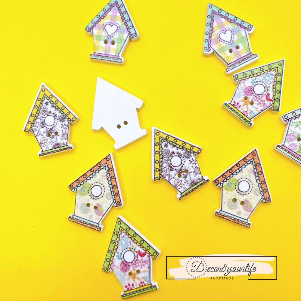 Cute Birdhouse Button_Variety Pack II