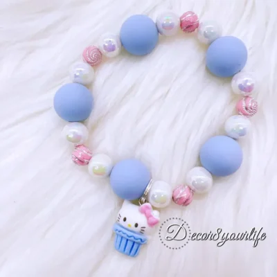 HELLO KITTY,IN A BASKET,BRACELET FOR GIRLS