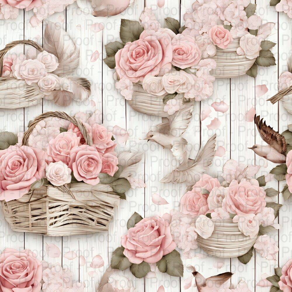 scrapbook paper Shabby Chic Pink Roses by Decor8yourlife is a beautiful collection of background papers for paper crafters.