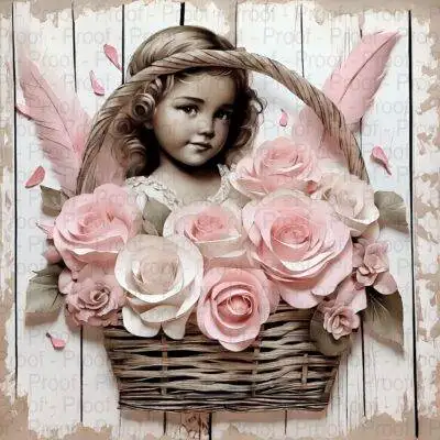 scrapbook paper Shabby Chic Pink Roses by Decor8yourlife is a beautiful collection of background papers for paper crafters.