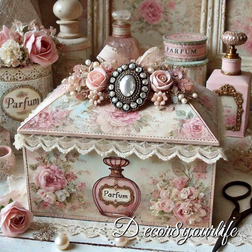 SHABBY CHIC VINTAGE STYLE KEEPSAKE BOX BY DECOR8YOURLIFE