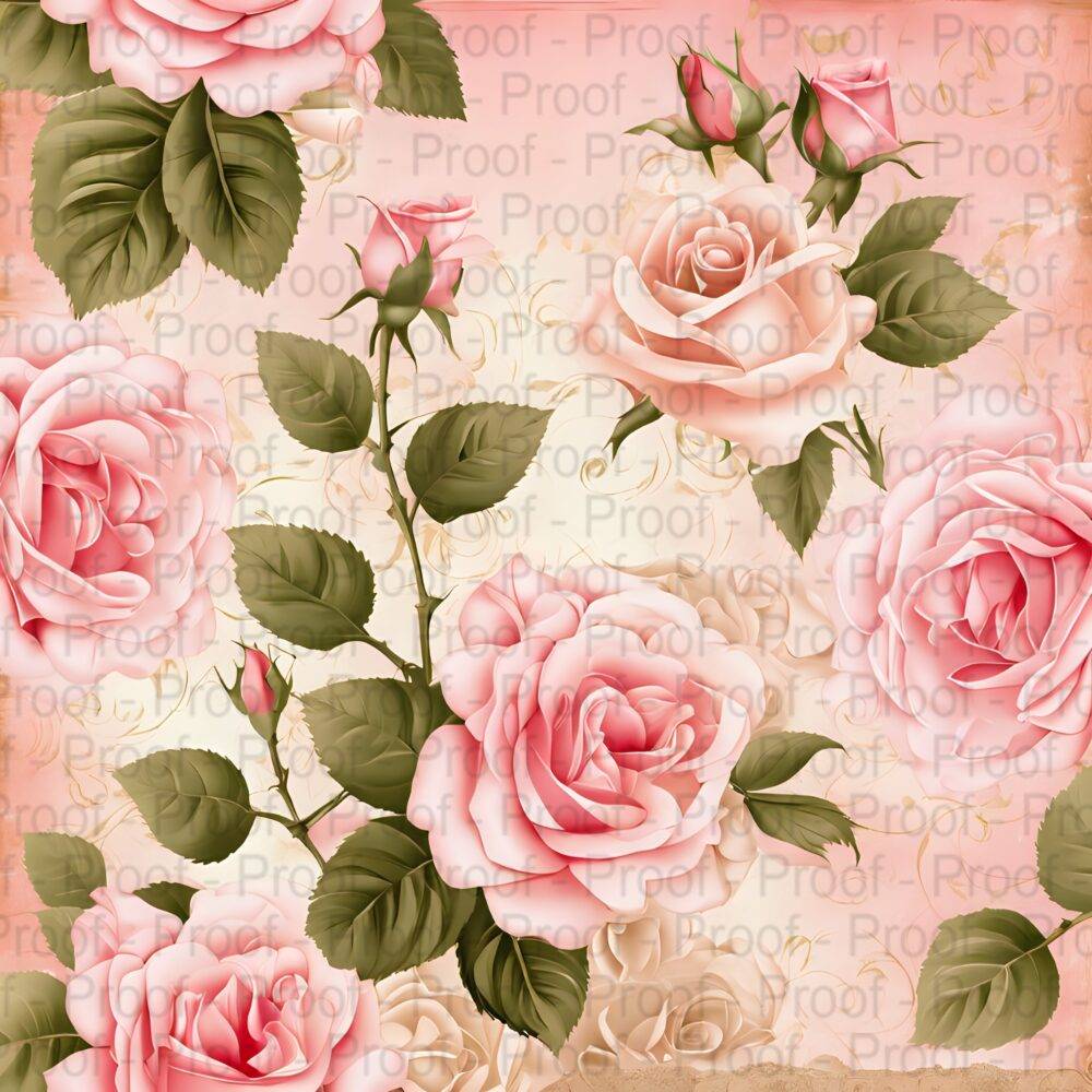 Scrapbook Paper Pack Vintage Roses by Decor8yourlife is a beautiful collection of rose and pink colored roses on beautiful shabby chic vintage style backgrounds.