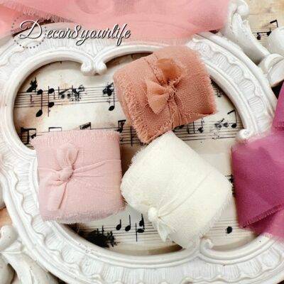 Chiffon Sheer Ribbon,5 yard rolls of chiffon trims. Perfect craft accessories.