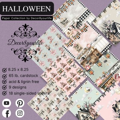 Halloween, fall theme, scrapbook paper collection by Decor8yourlife.