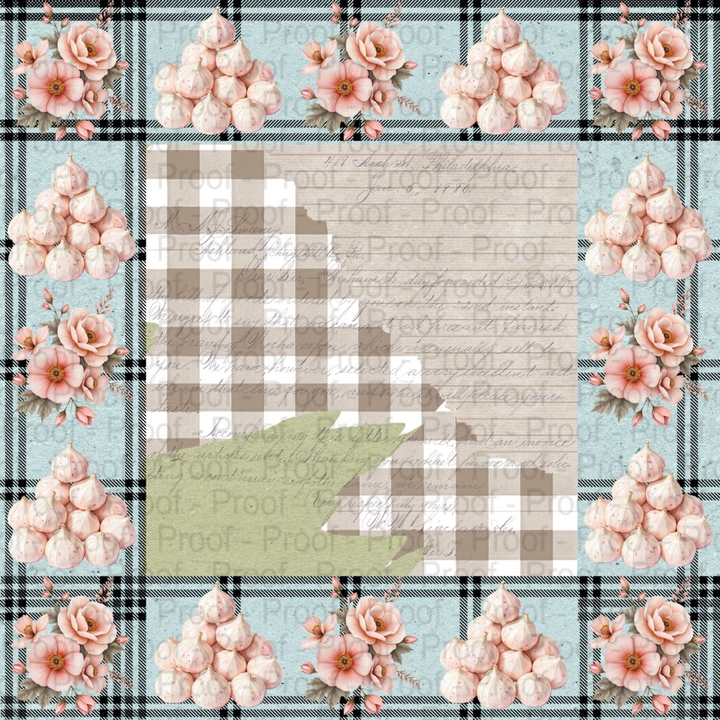 Bunny Bakes & Pantry Tales scrapbook paper pack with pastel kitchen, bunny, and floral designs – 8.25 x 8.25 inches, 65 lb cardstock