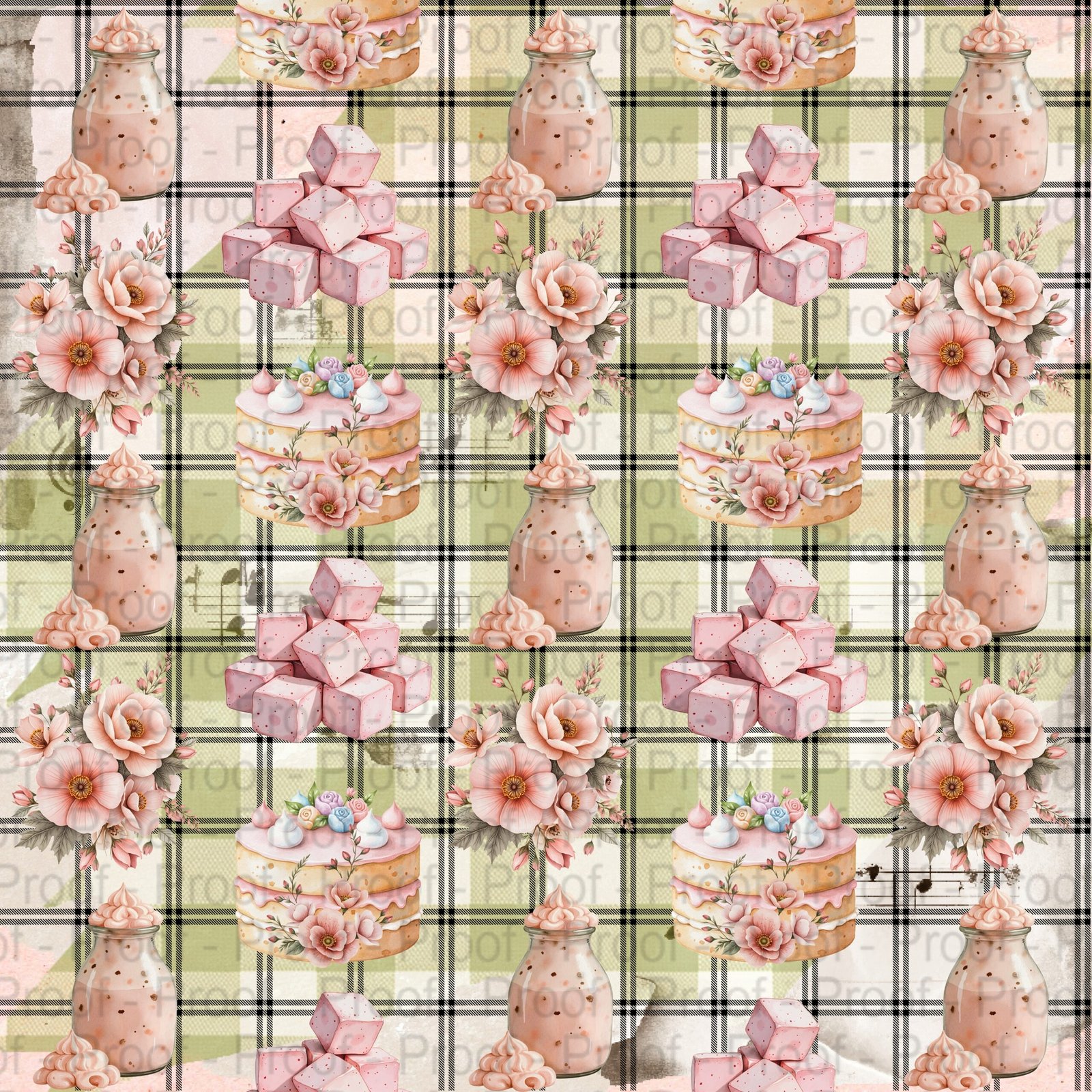 Bunny Bakes & Pantry Tales scrapbook paper pack with pastel kitchen, bunny, and floral designs – 8.25 x 8.25 inches, 65 lb cardstock