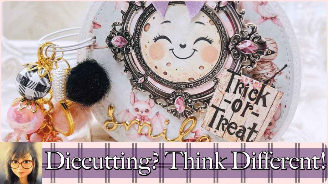 DIY Halloween mini album and embellishment book tutorial using Summerween scrapbook paper with charm dangle by Decor8yourlife