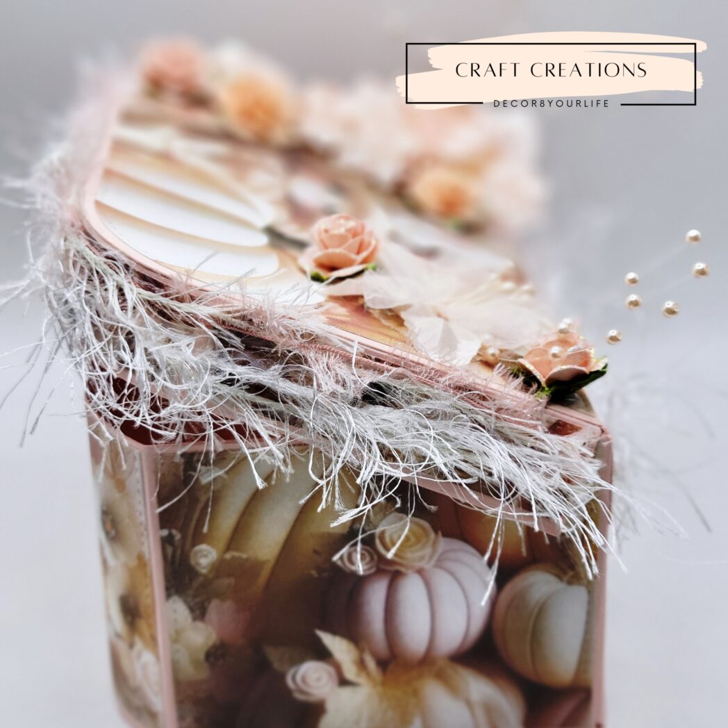 Pumpkin, fall theme, shabby chic diy craft project made with digital download "Harvest Whispers" by Decor8yourlife.