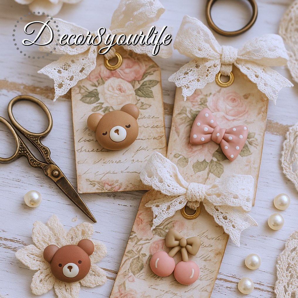 Craft ideas using cute, kawaii cabochons from Decor8yourlife. Level up your craft projects with our variety of cute flat-back cabachon embellishments. Use them on your scrapbooks,mini albums,card making projects,bows,jewelry making,journals and more!