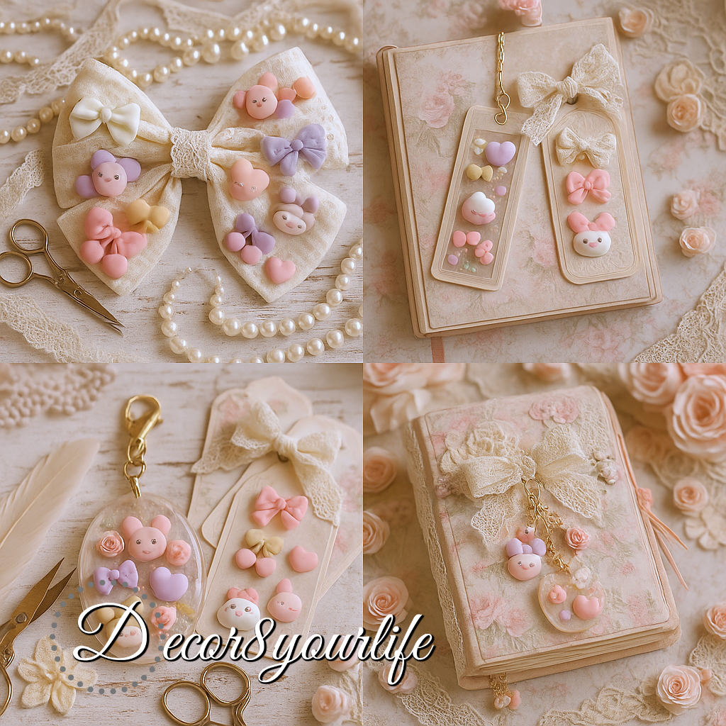 learn how to use cute, kawaii cabochons in every day crafts like journals, scrapbooks, bow-making and more!