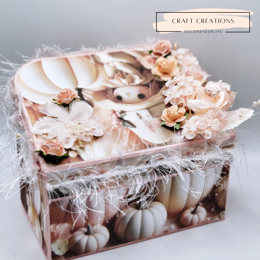 Pumpkin, fall theme, shabby chic diy craft project made with digital download "Harvest Whispers" by Decor8yourlife.