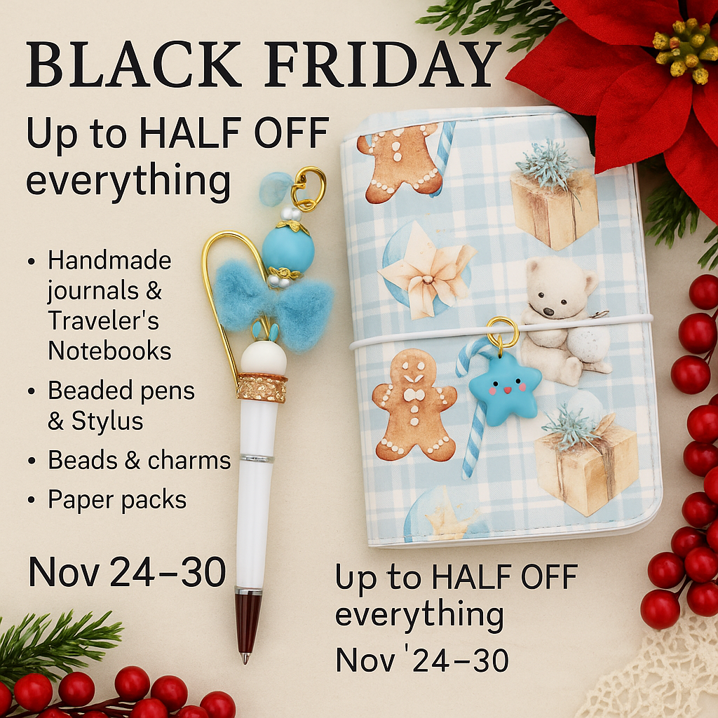 black friday 2025 sales banner for crafts and handmade gifts for her