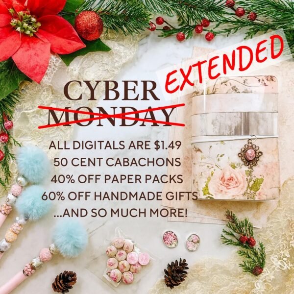 Cyber Week at Decor8yourlife: Extended Savings on Digitals, Paper Packs, and Handmade Gifts