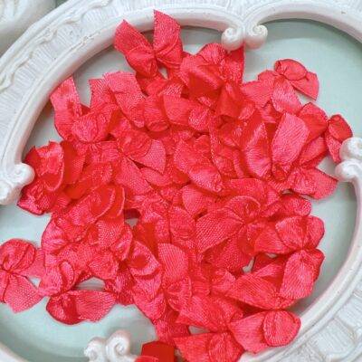 Mini satin bows 20mm flatback embellishments for scrapbooks, journals, DIY, bridal, card making, crafts. Craft supplies from Decor8yourlife store.