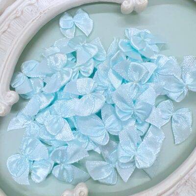 Mini satin bows 20mm flatback embellishments for scrapbooks, journals, DIY, bridal, card making, crafts. Craft supplies from Decor8yourlife store.