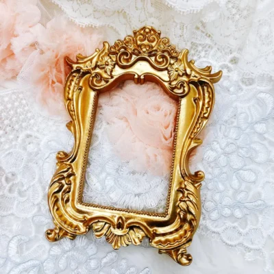 Rococo, gold, ornate, resin frame. Victorian, baroque embellishment for journals, scrapbooks, and mixed media crafts.