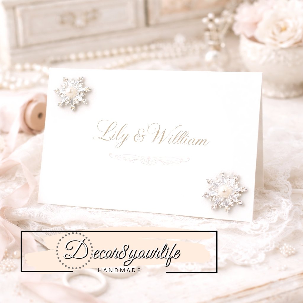 wedding invitation done with craft embellishments from decor8yourlife store.