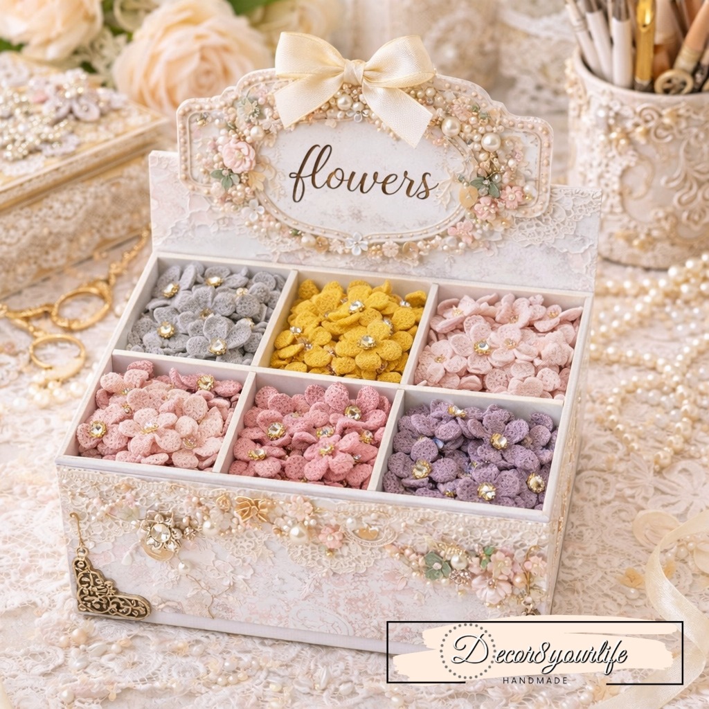 shabby chic craft supplies storage ideas-decor8yourlife