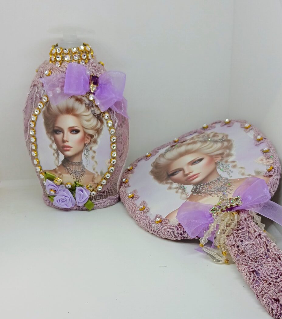 Craft projects using Decor8yourlife "Marie Antoinette" scrapbook paper collection.