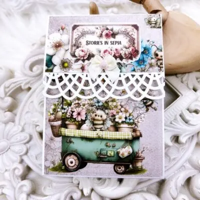 Handmade cottage core notepad with floral spring design. Small purse sized stationery gift perfect for teachers, coworkers, planners, and cozy desk lovers.