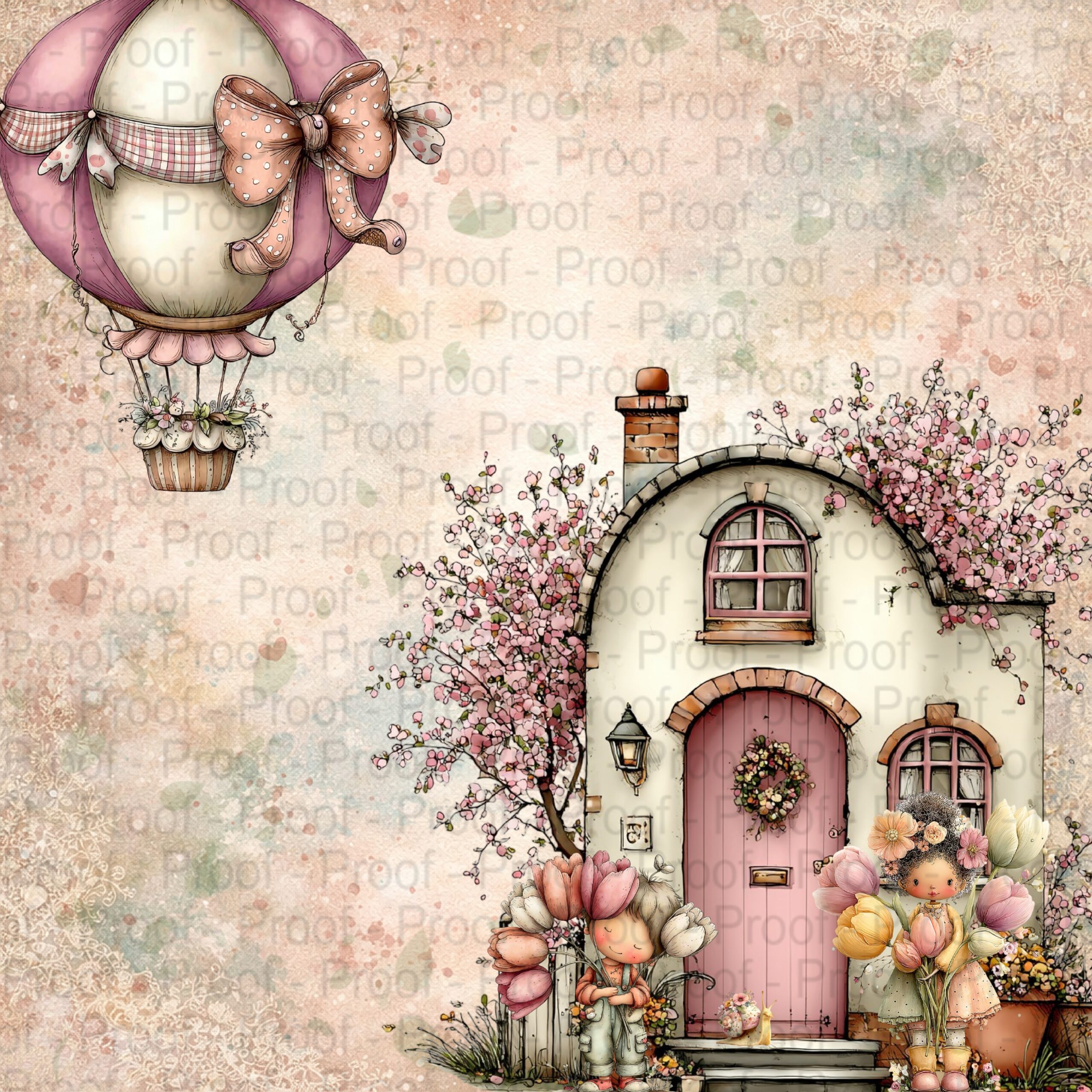 Whimsical, cozy, cottagecore scrapbook paper pack "Spring Cottage Blooms" by Decor8yourlife. Use this collection for DIY crafts like cardmaking, scrapbooks, mini albums, junk journals, home decor, and handmade items for selling at craft fairs and etsy.