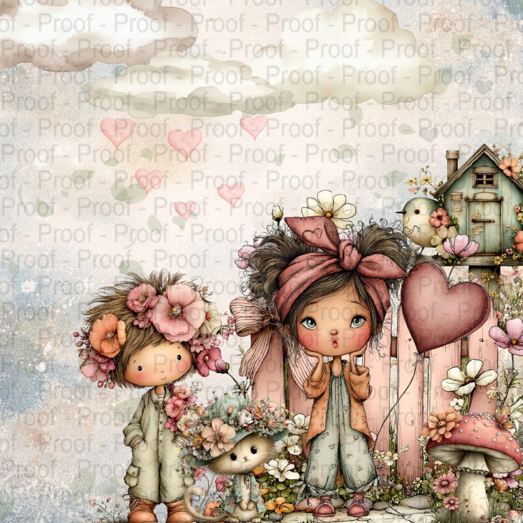 Whimsical, cozy, cottagecore scrapbook paper pack "Spring Cottage Blooms" by Decor8yourlife. Use this collection for DIY crafts like cardmaking, scrapbooks, mini albums, junk journals, home decor, and handmade items for selling at craft fairs and etsy.