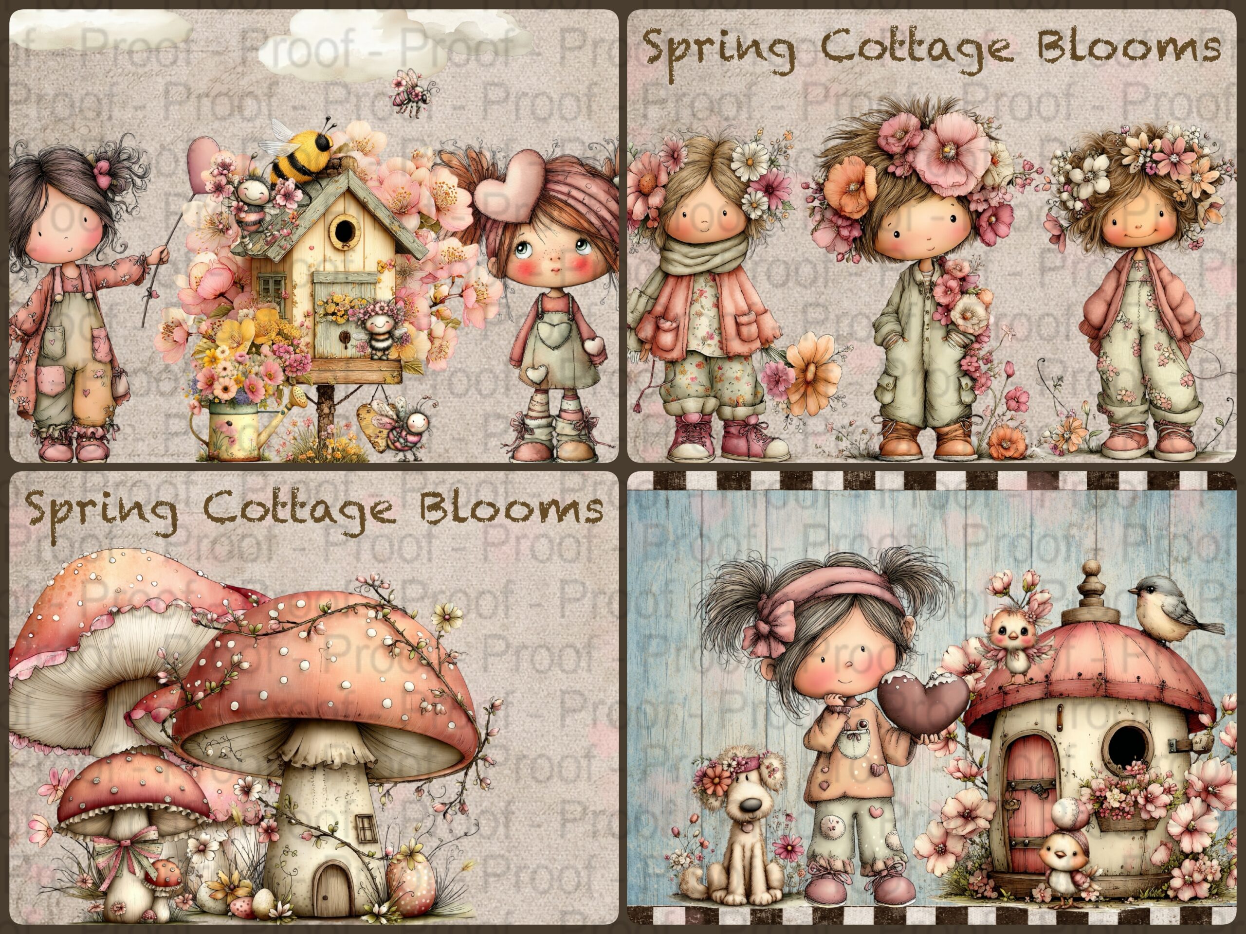 shabby chic ephemera cards with floral and vintage designs for junk journals, card making and scrapbook embellishments