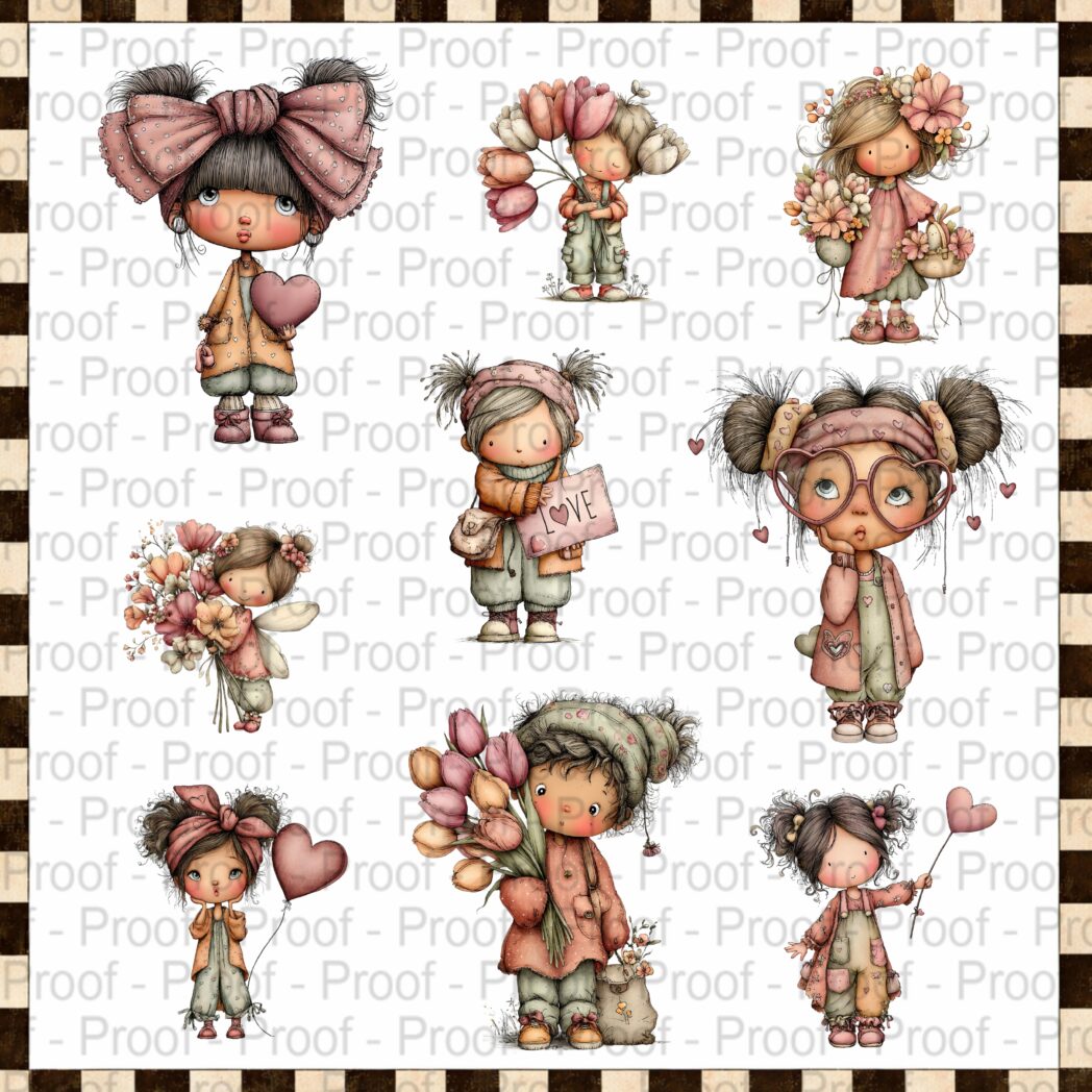 Cozy whimsical fussy-cut paper pieces for scrapbooking, journaling, card making and other DIY handmade crafts.