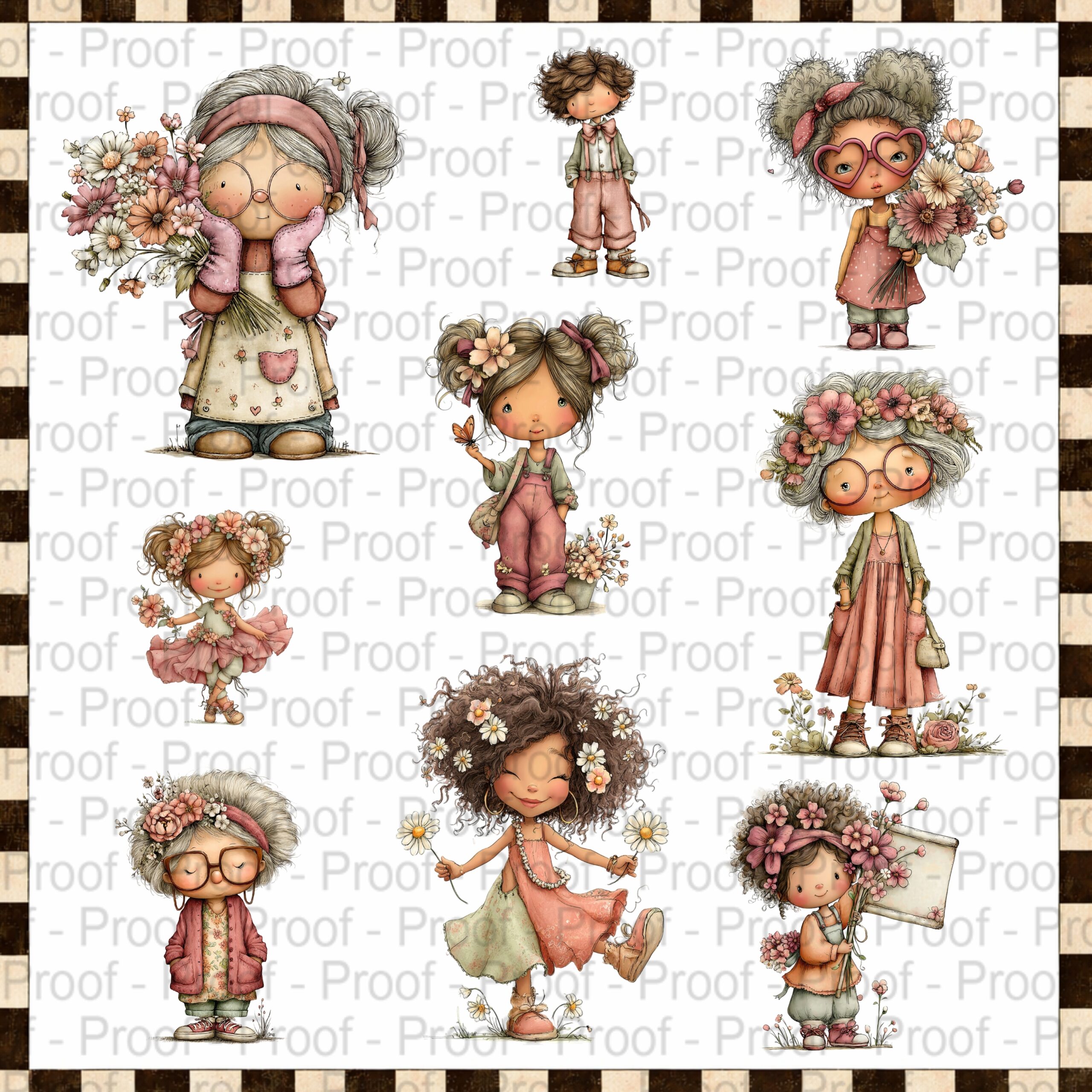 Cozy whimsical fussy-cut paper pieces for scrapbooking, journaling, card making and other DIY handmade crafts.