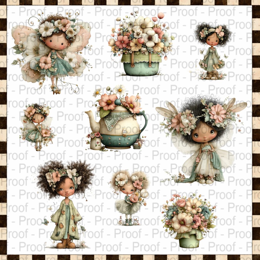 Cozy whimsical fussy-cut paper pieces for scrapbooking, journaling, card making and other DIY handmade crafts.