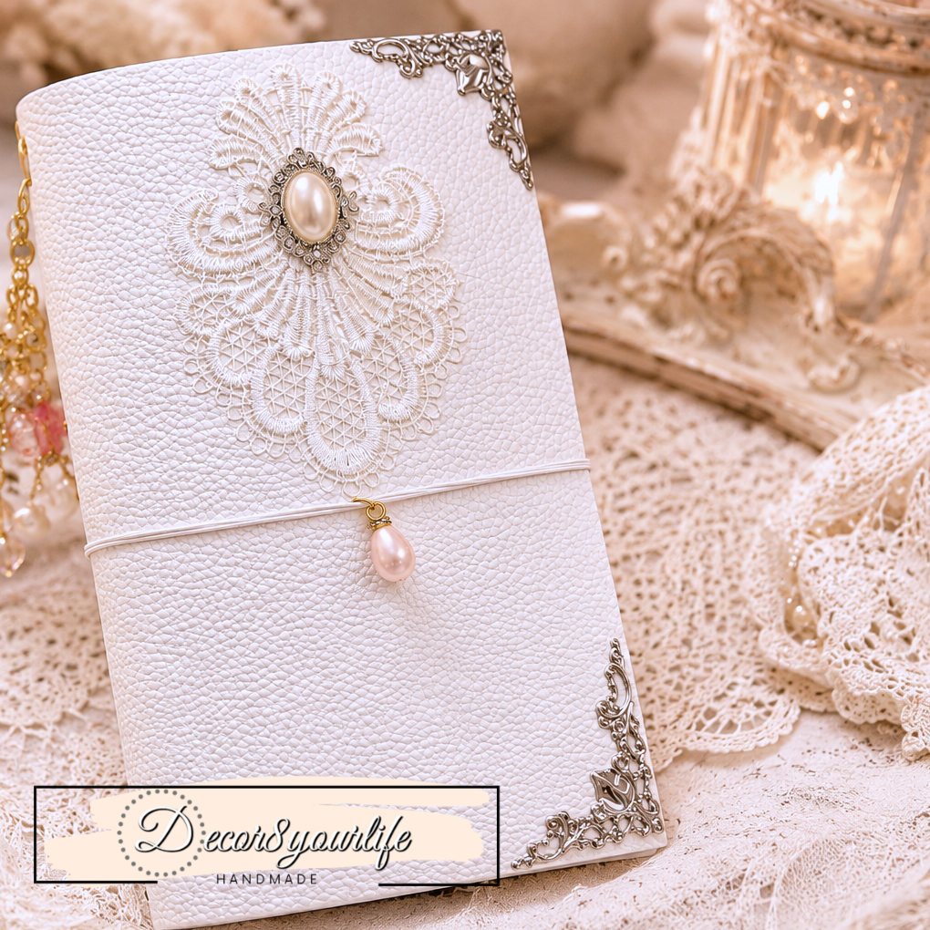 elegant handmade faux-leather journal cover tutorial by decor8yourlife.