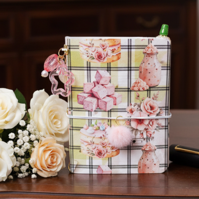 Pocket size laminated traveler's notebook. Writing Journal. Gifts for Her.
