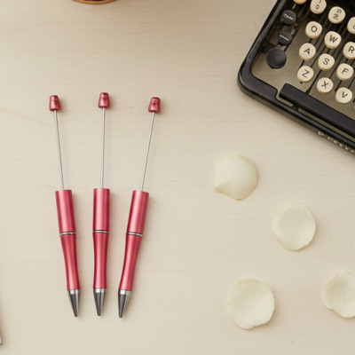rose gold pen set for DIY beaded pen crafts. Supplies at decor8yourlife.com