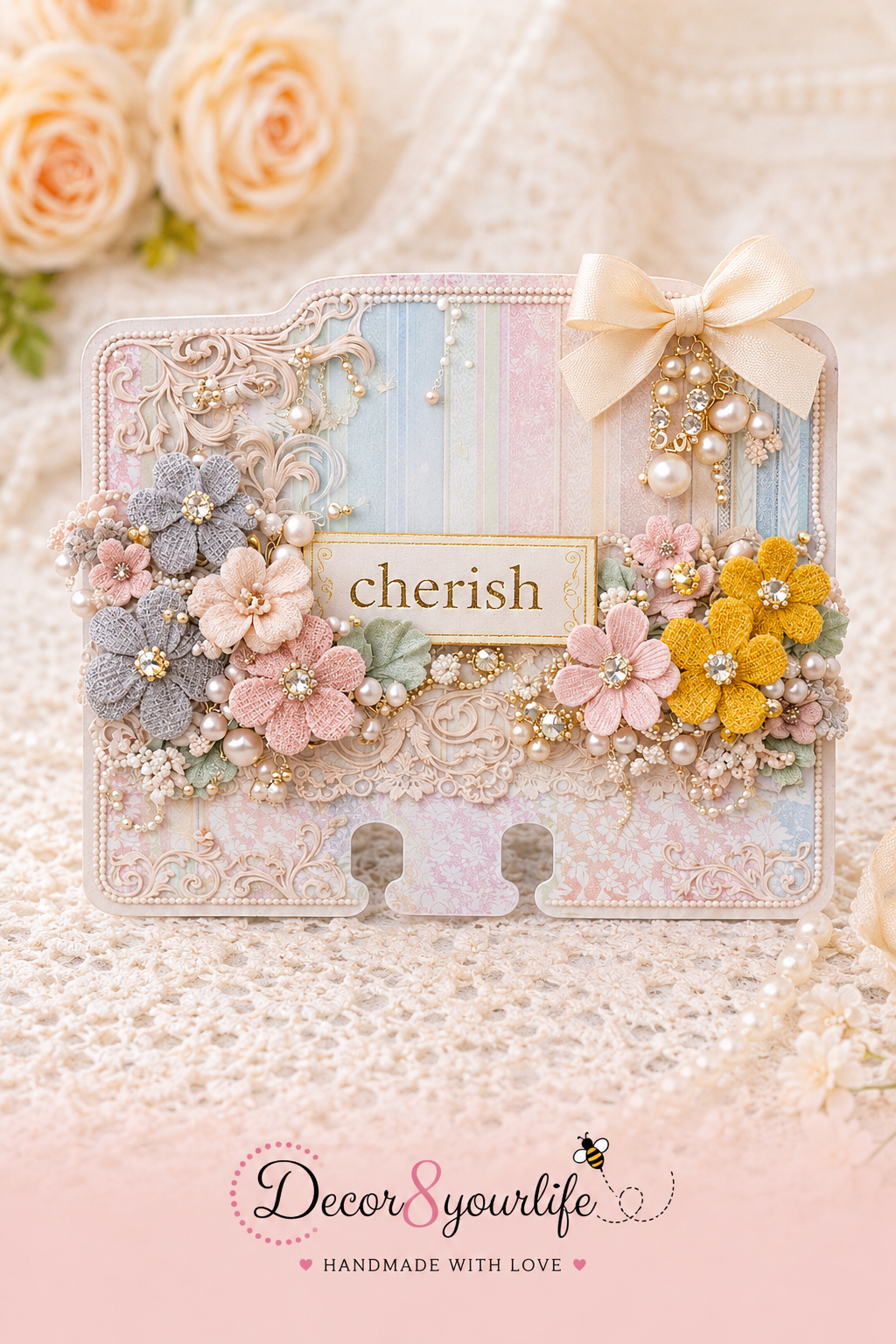 memorydex card with craft embellishments from Decor8yourlife.