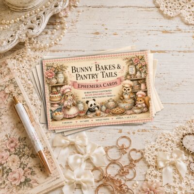 Bunny Bakes & Pantry Tails Recipe Ephemera Cards