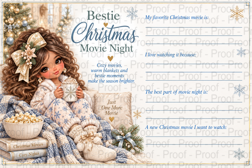 Christmas theme ephemera cards from the "A Besties Christmas" paper collection by Decor8yourlife. Perfect for friendsmas, december daily, junk journals, memory keeping and scrapbooks.