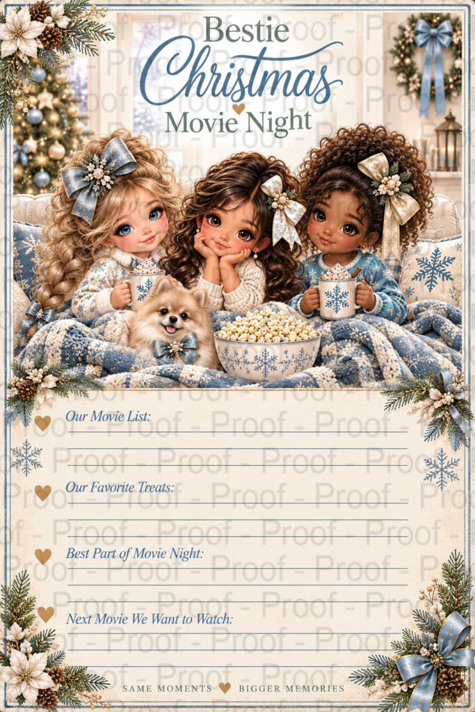 Christmas theme ephemera cards from the "A Besties Christmas" paper collection by Decor8yourlife. Perfect for friendsmas, december daily, junk journals, memory keeping and scrapbooks.