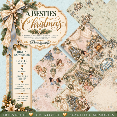 Digital Scrapbook Paper - A Besties Christmas by Decor8yourlife