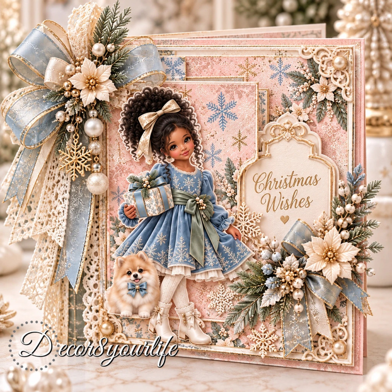 Christmas card idea using designer papers by Decor8yourlife