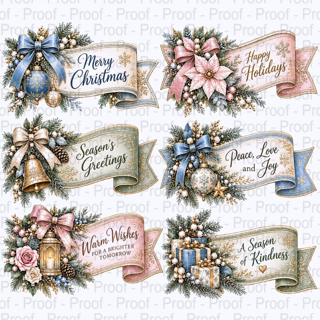 Christmas gift tag designs from the A Besties Christmas fussy-cut collection